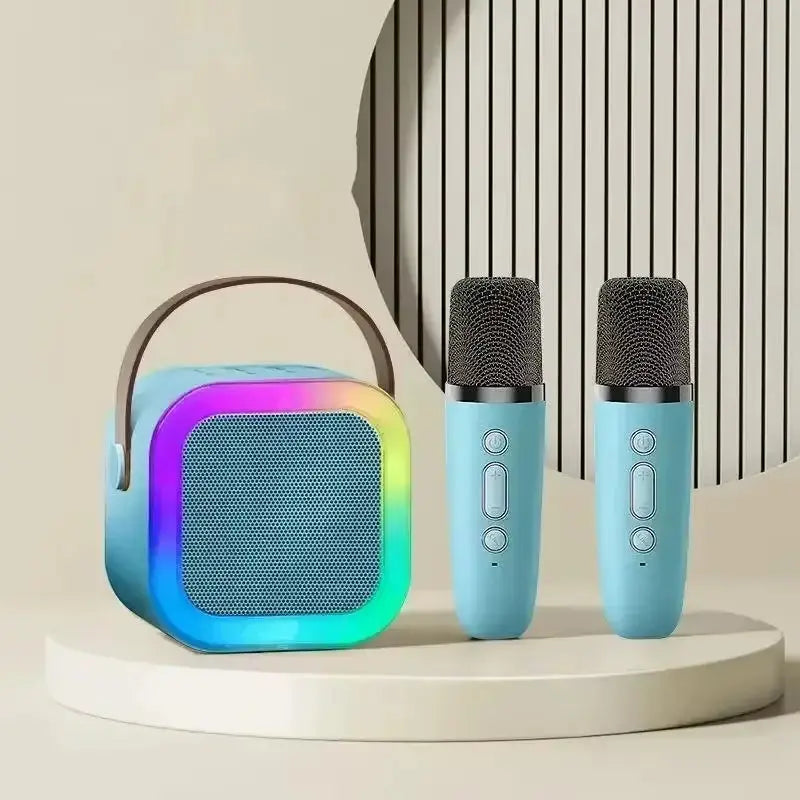 Portable Bluetooth Karaoke System - Speaker with 1-2 Wireless Microphones for Entertainment