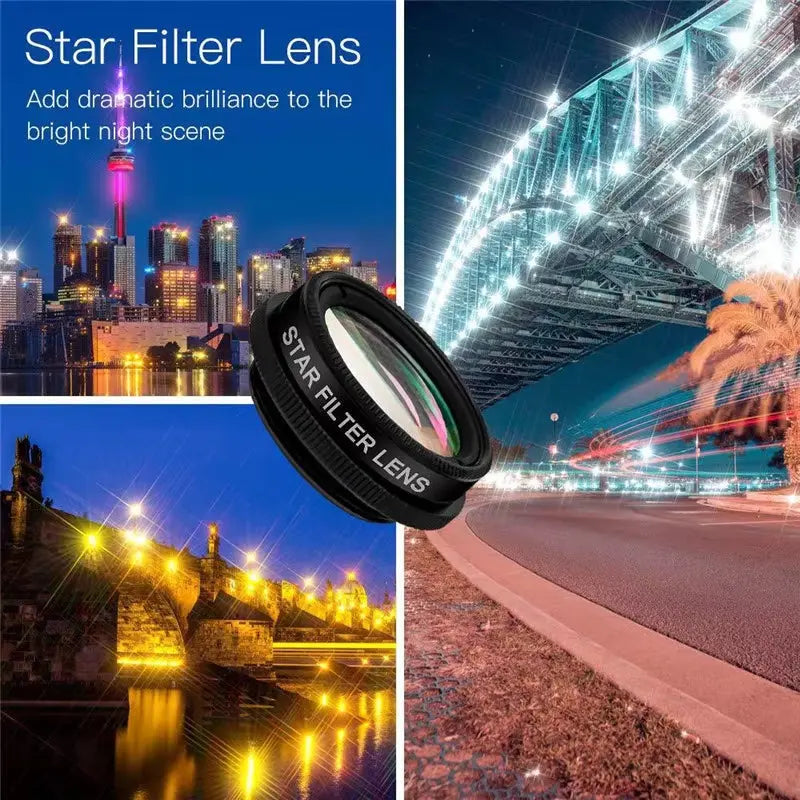 Professional Clip-On Camera Lens Kit for iPhone 11-16 Pro Max and Samsung Smartphones - Fisheye, Macro, and Wide Angle Lenses