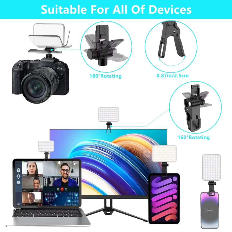 Professional LED Selfie Light with 60 High-Quality LED Beads