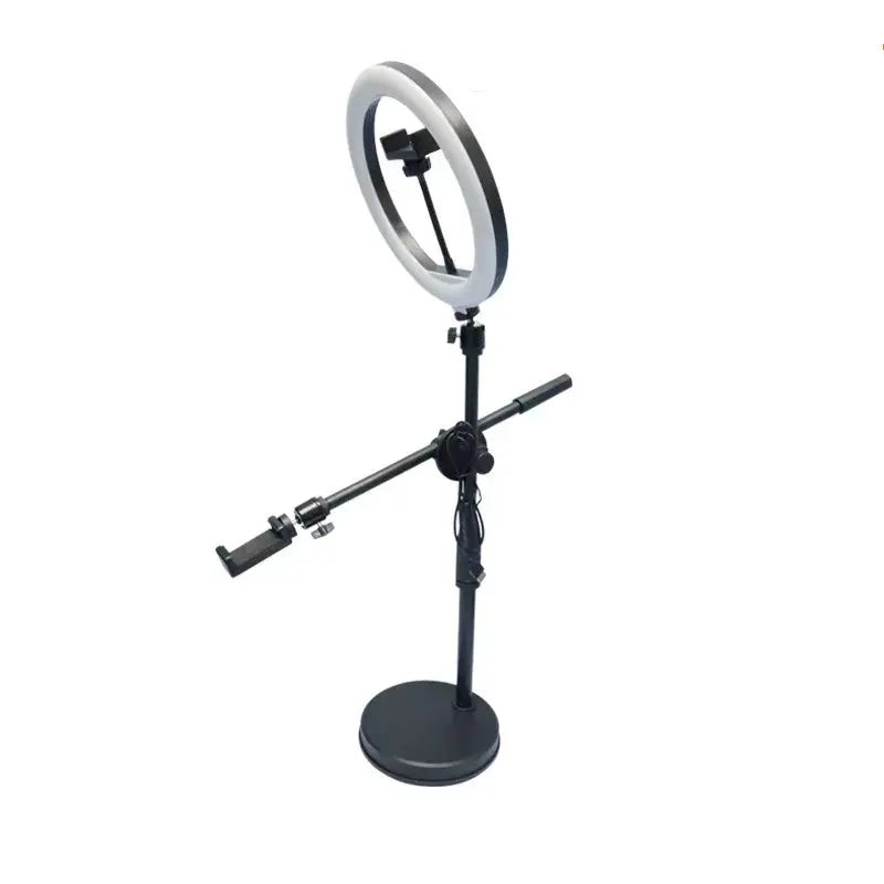 Professional Overhead Tripod with Ring Light and Mobile Phone Holder