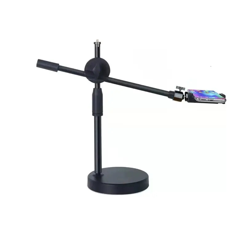 Professional Overhead Tripod with Ring Light and Mobile Phone Holder