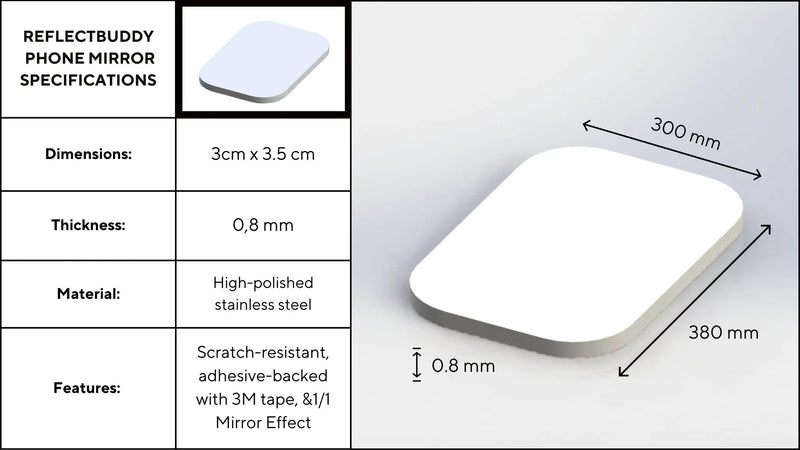 ReflectBuddy: Sticky Phone Mirror – Your Essential Smartphone Mirror REFLECTBUDDY