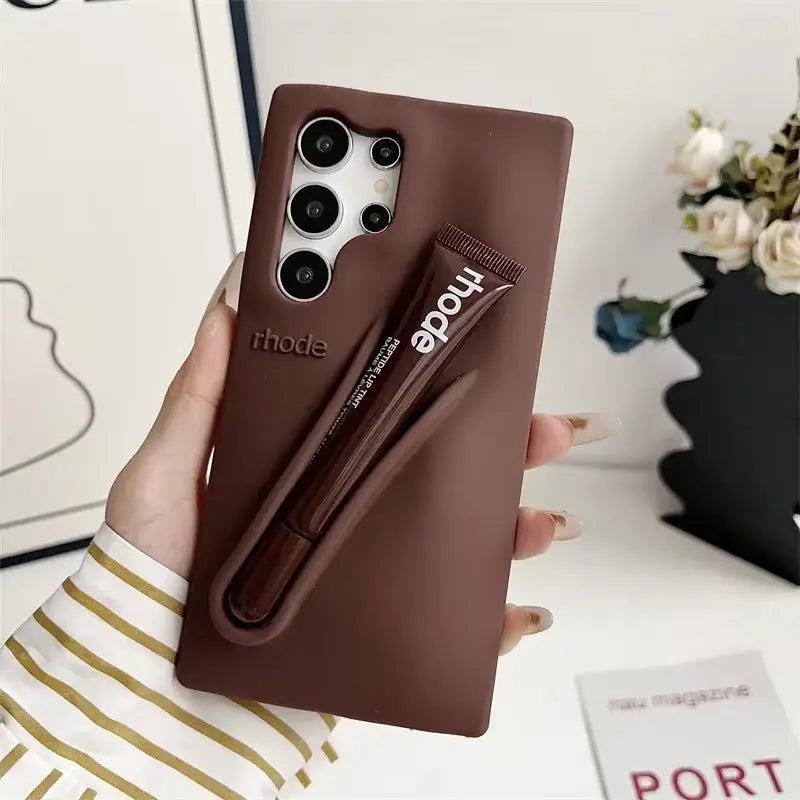 Rhode Phone Case with Lip Gloss Set for Samsung