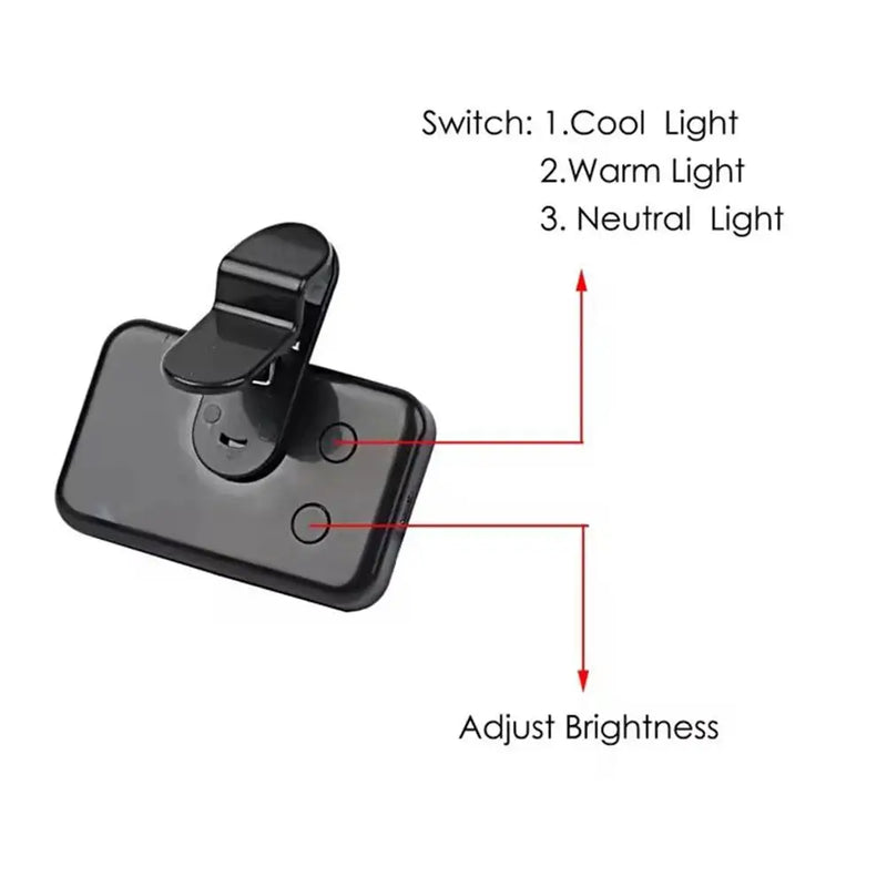 Portable LED Selfie Light for iPhone, iPad, Mobile Phones, and Laptops - Clip-On Flash Fill Ring Light for Photography and Video