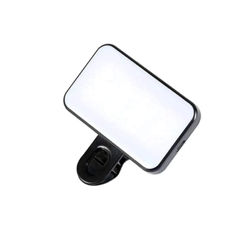 Portable LED Selfie Light for iPhone, iPad, Mobile Phones, and Laptops - Clip-On Flash Fill Ring Light for Photography and Video