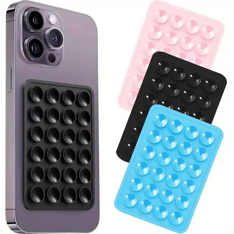 Silicone Suction Phone Holder Mat - Single-Sided Case Mount and Back Sticker