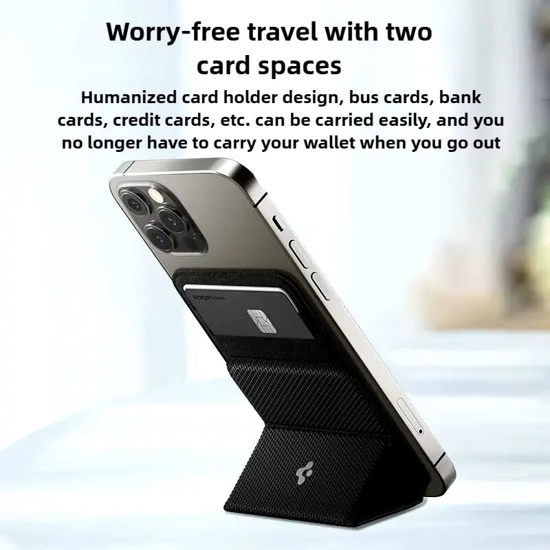 Skin Friendly Matte for Iphone 16 Pro Max 14 13 15 Fold Magnetic Card Phone Holder Compatible with Magsafe Holder Card Holder