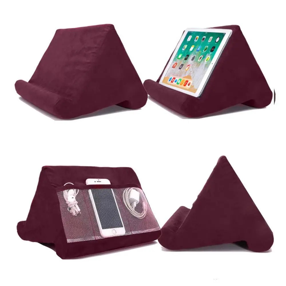 Multifunctional Pillow-Type Tablet and Phone Holder for 4-12.9 Inch Devices - Compatible with iPhone and Other Accessories