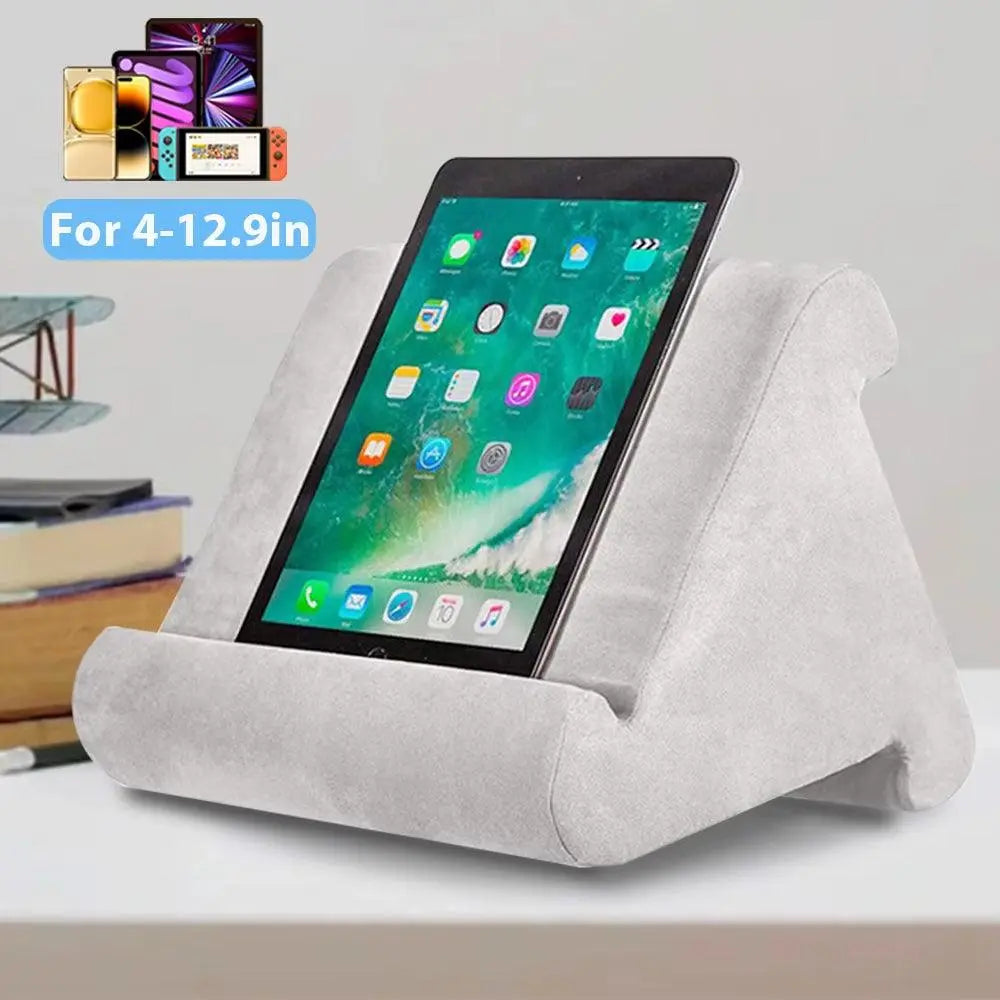 Multifunctional Pillow-Type Tablet and Phone Holder for 4-12.9 Inch Devices - Compatible with iPhone and Other Accessories