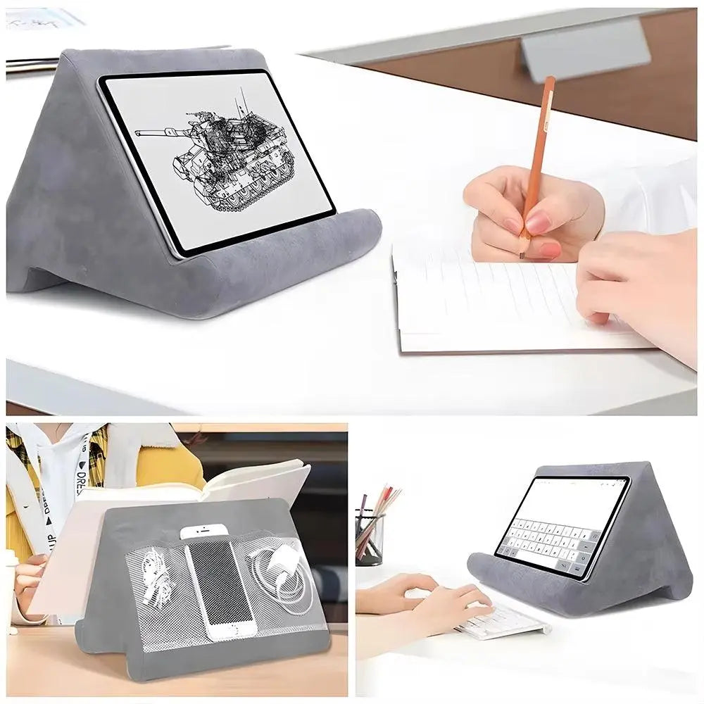 Multifunctional Pillow-Type Tablet and Phone Holder for 4-12.9 Inch Devices - Compatible with iPhone and Other Accessories