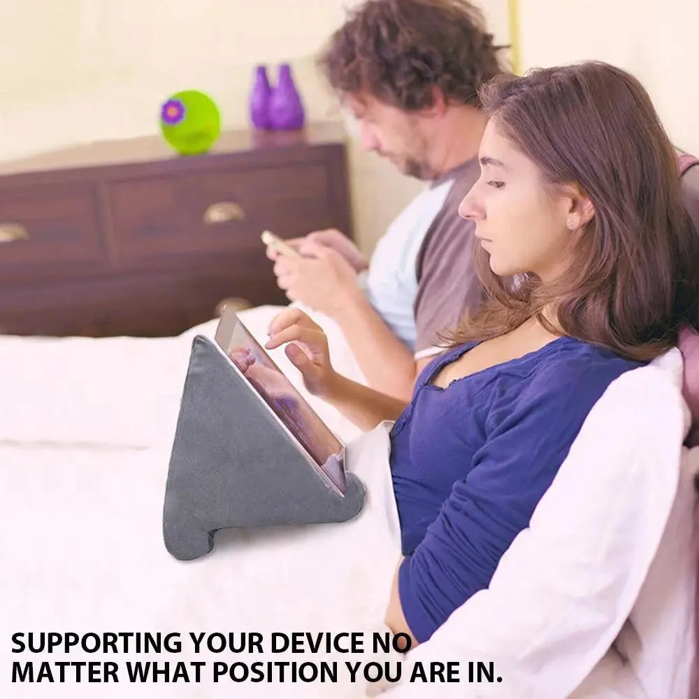 Multifunctional Pillow-Type Tablet and Phone Holder for 4-12.9 Inch Devices - Compatible with iPhone and Other Accessories