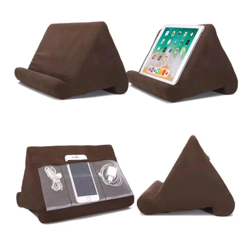 Multifunctional Pillow-Type Tablet and Phone Holder for 4-12.9 Inch Devices - Compatible with iPhone and Other Accessories