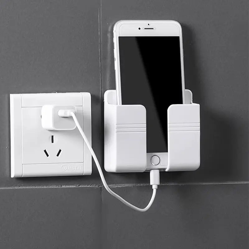 Wall-Mounted Multifunctional Storage Box - Punch-Free Organizer for TV Remote, Mobile Phone, and Charging Accessories (1-4 Pieces)