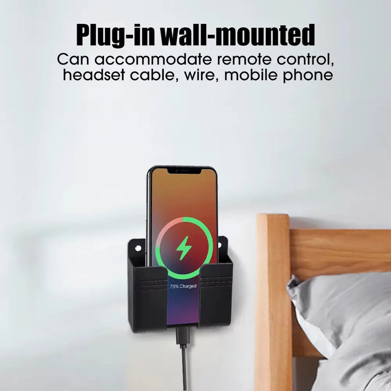 Wall-Mounted Multifunctional Storage Box - Punch-Free Organizer for TV Remote, Mobile Phone, and Charging Accessories (1-4 Pieces)