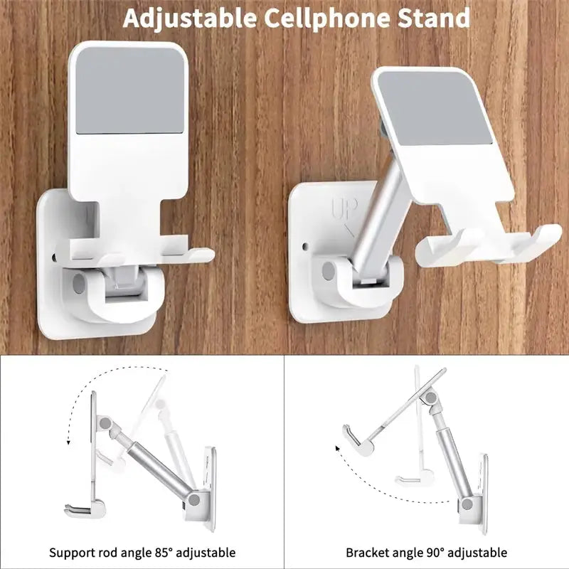 Wall Sticker Mount Tablet Stand Stretchable Arm Cell Phone Wall Holder Adjustable Wall Stand for Ipad Iphone 4-12Inch Universal