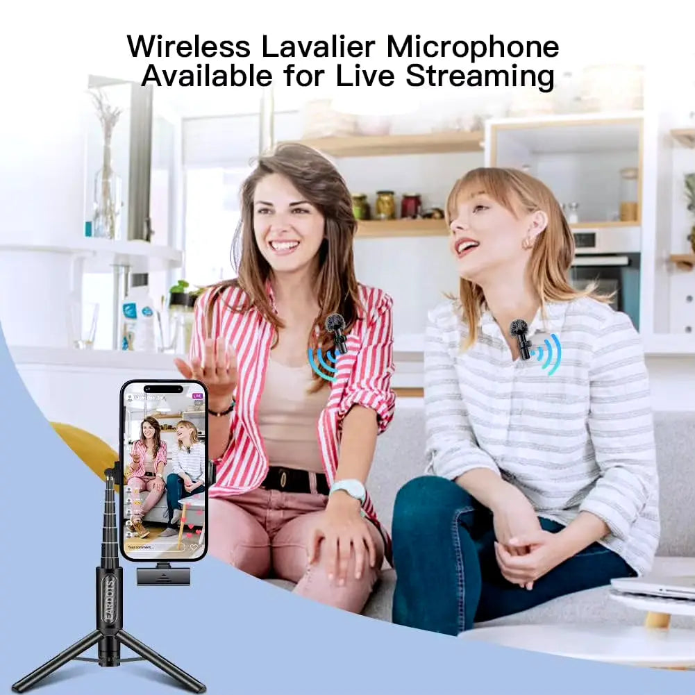 Wireless Lavalier Microphone for Mobile Devices with Noise Reduction for Audio and Video Recording